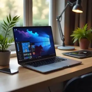 Technician installing Microsoft Windows on a laptop,Professional Windows operating system setup service,PC upgrade with latest Microsoft Windows installation,Expert installing Windows OS for desktop computer,Microsoft Windows installation and configuration service